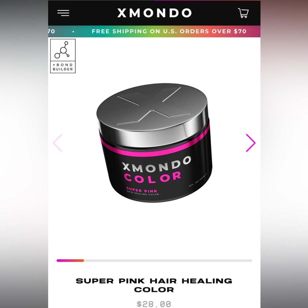 XMONDO Super pink semipermanent hair dye 8 fl. Oz